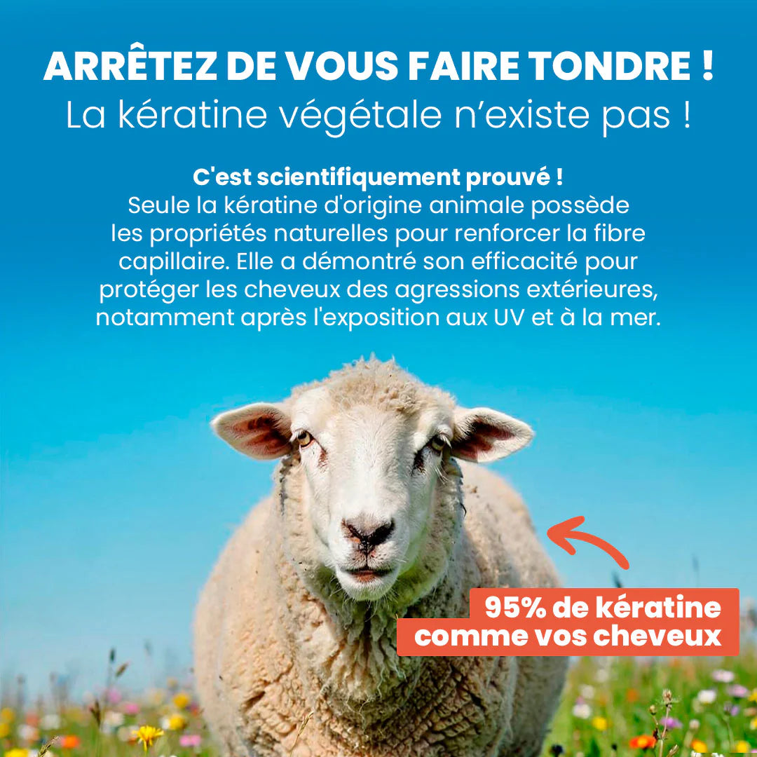 Organic Certified Wool Keratin Hair Serum - repairs & protects