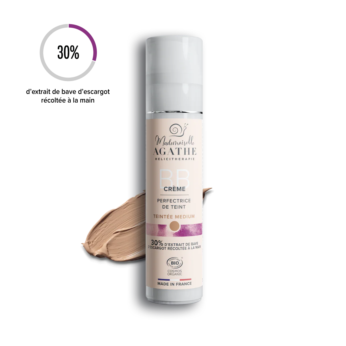 Bb crème à la bave d'escargot bio - perfectrice de teint