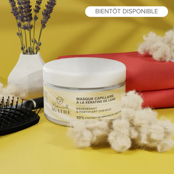 Organic certified wool keratin hair mask - regenerating & strengthening