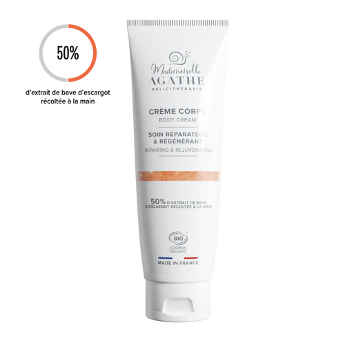 Organic Snail Slime Body Cream - repairing & regenerating - Mademoiselle Agathe