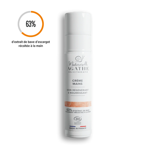 Organic Snail Slime Hand Cream - nourishing & regenerating - Mademoiselle Agathe