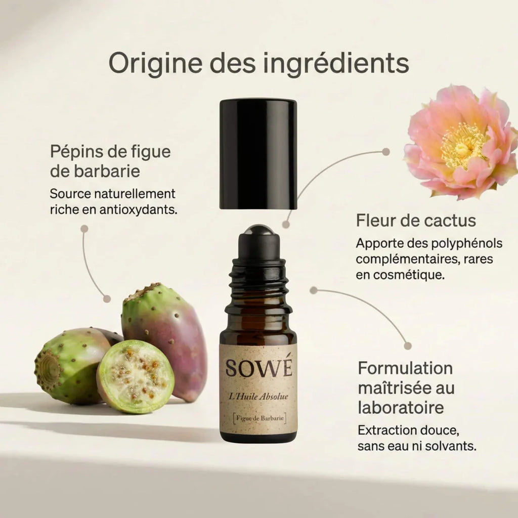 SOWÉ - Organic Cold-Pressed Prickly Pear Seed Oil - Eye Contour