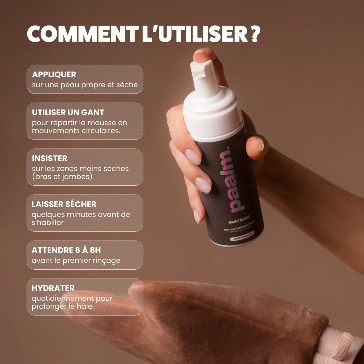 Getönter Schaum dunkel - Paalm Cosmetics