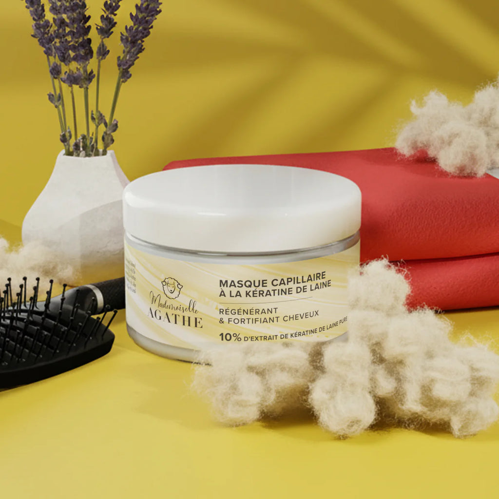 Masque capillaire à la kératine de laine certifié bio - régénérant & fortifiant