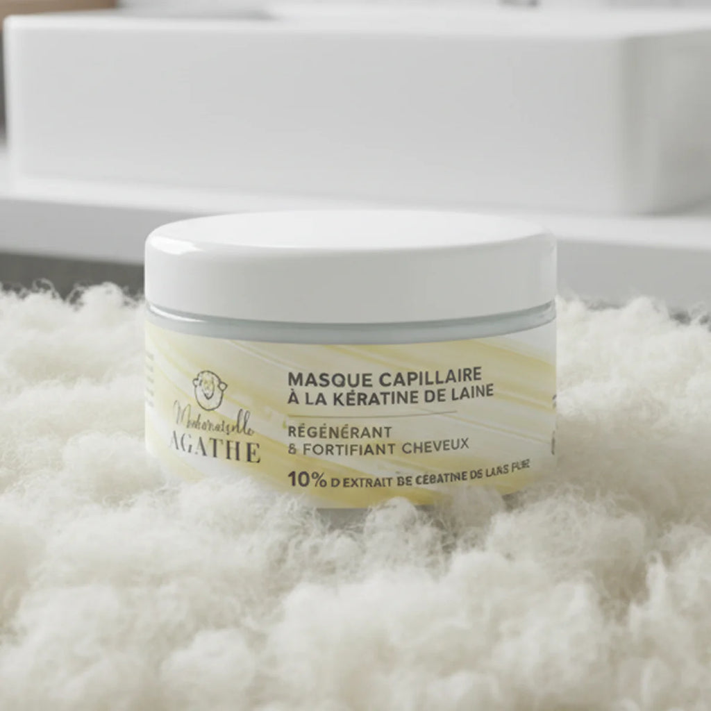Organic certified wool keratin hair mask - regenerating & strengthening
