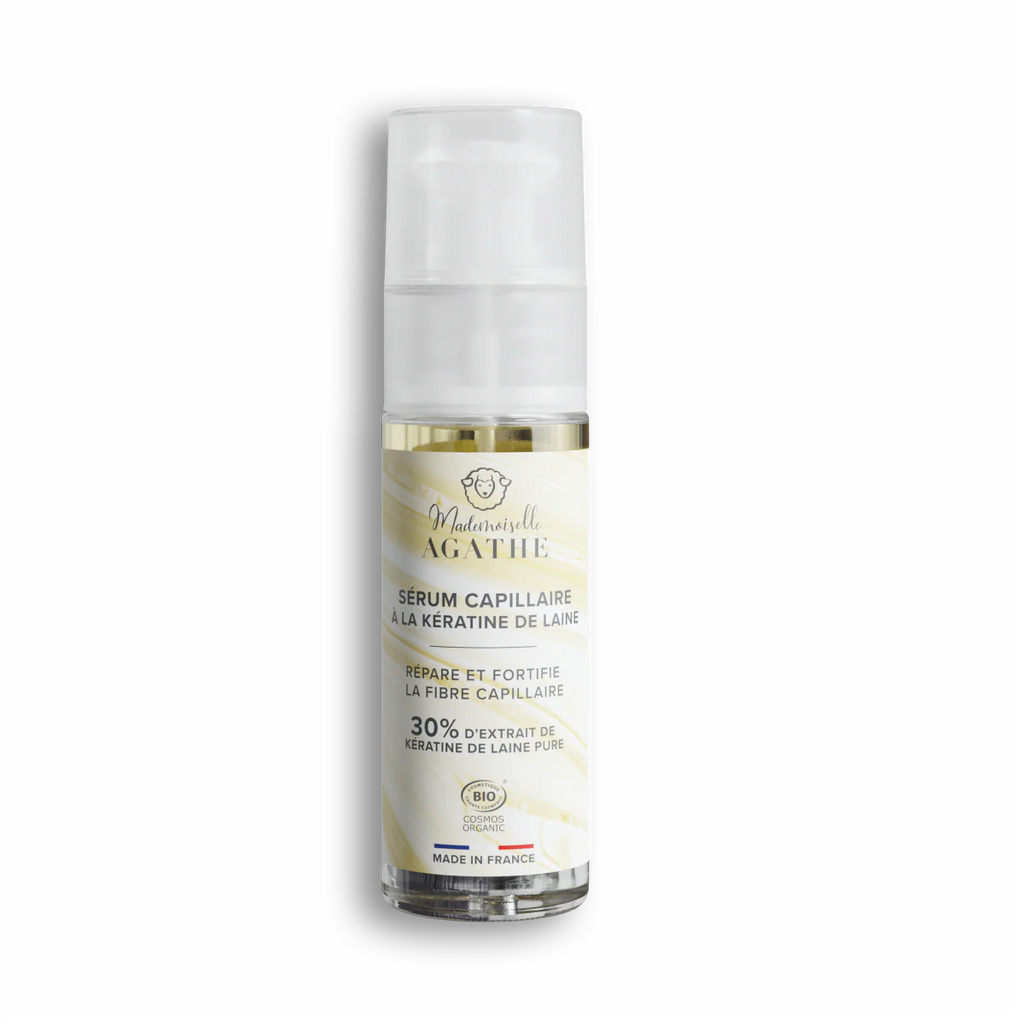 Organic Certified Wool Keratin Hair Serum - repairs & protects