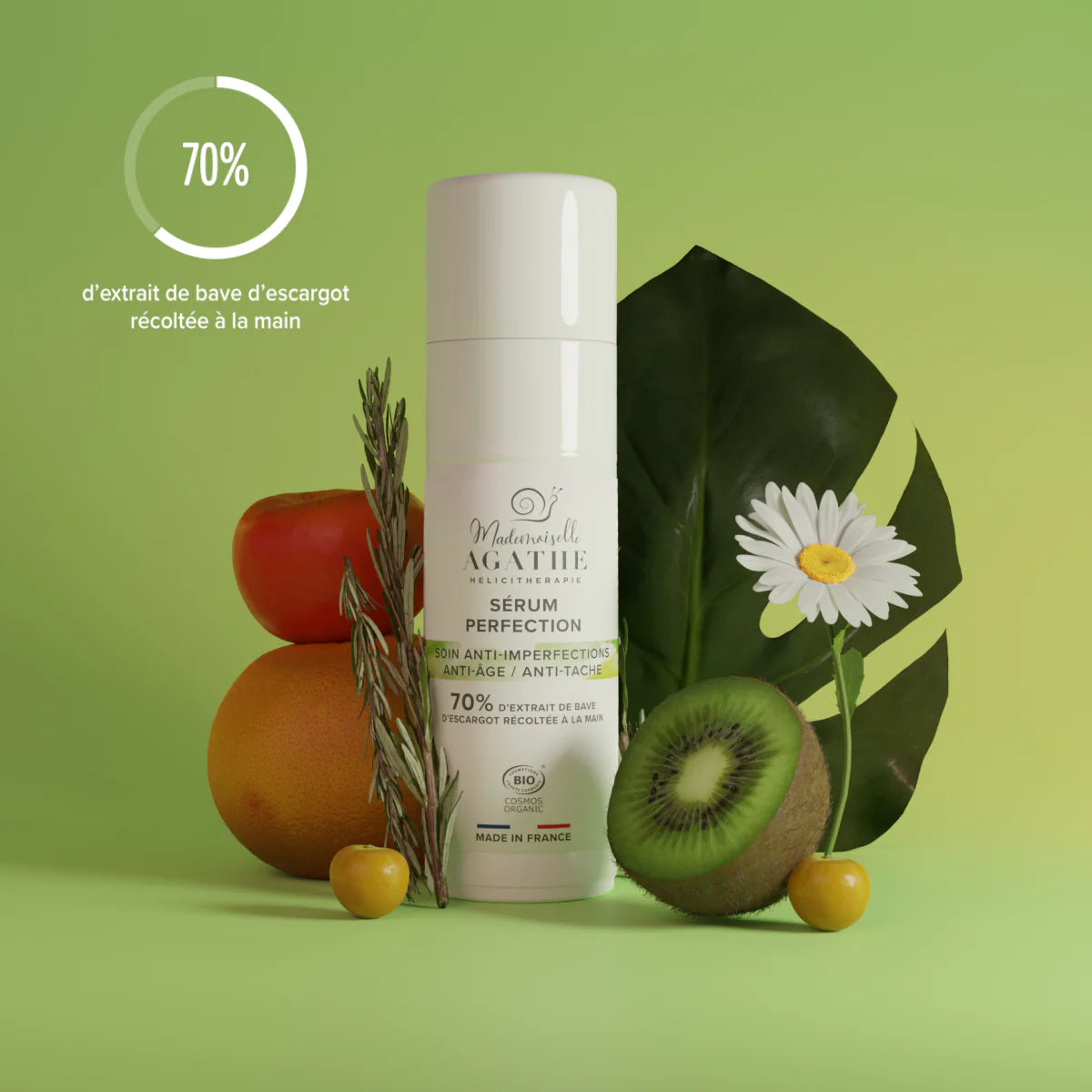 Sérum perfection bio - anti-imperfections, anti-âge, anti-tache - Mademoiselle Agathe
