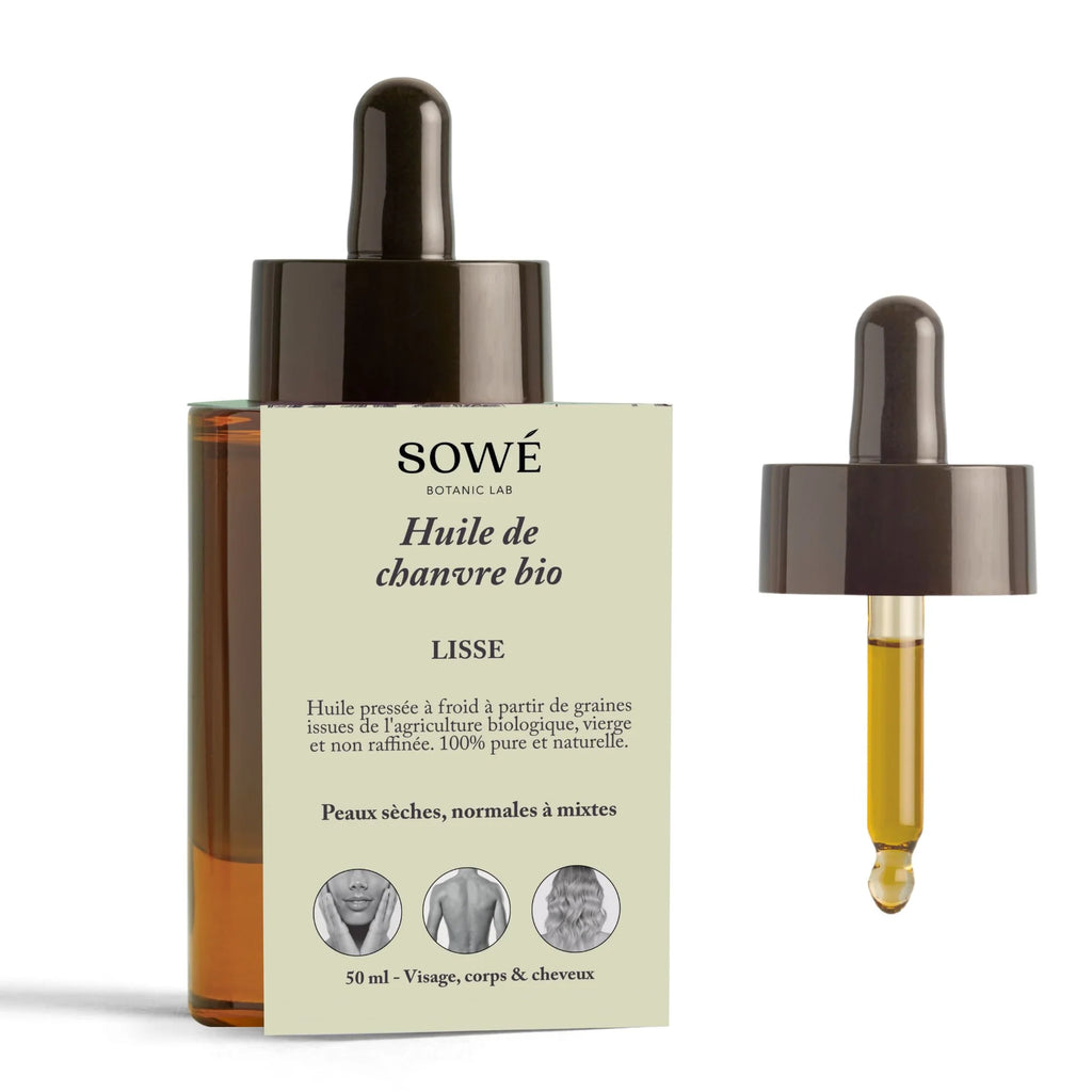 Organic Cold-Pressed Hemp Oil - For Body and Hair - SOWÉ