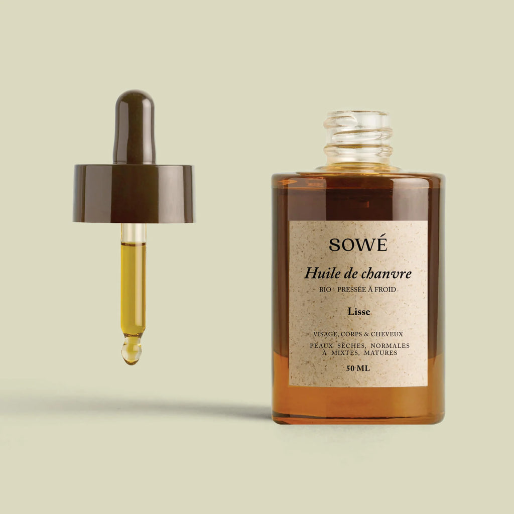 Organic Cold-Pressed Hemp Oil - For Body and Hair - SOWÉ
