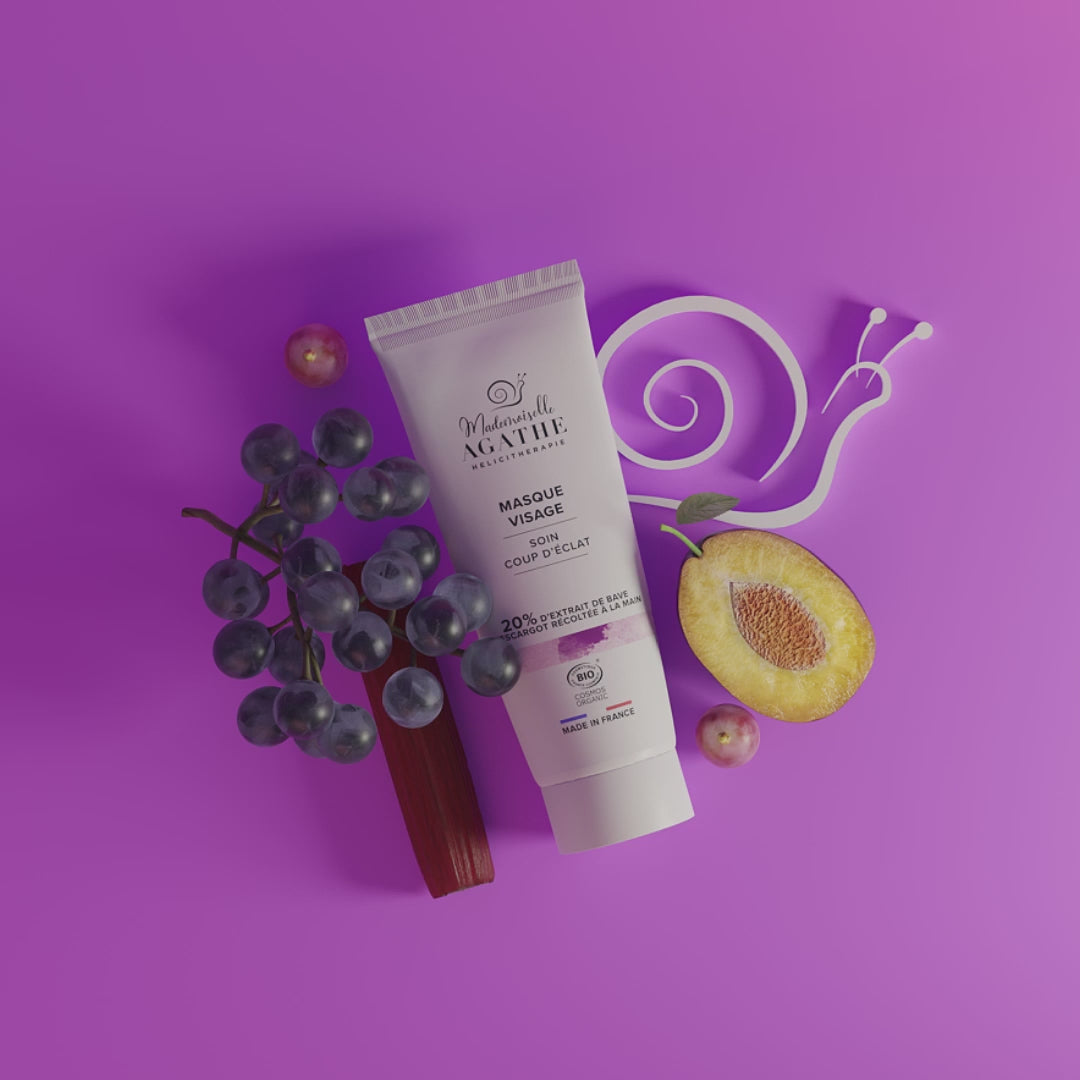Masque éclat à la bave d'escargot bio - éclaircissant & unifiant