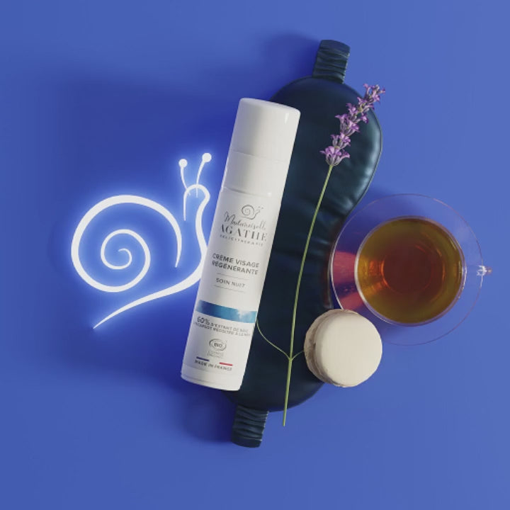 Crème nuit à la bave d'escargot certifiée bio - hydratante & régénérante