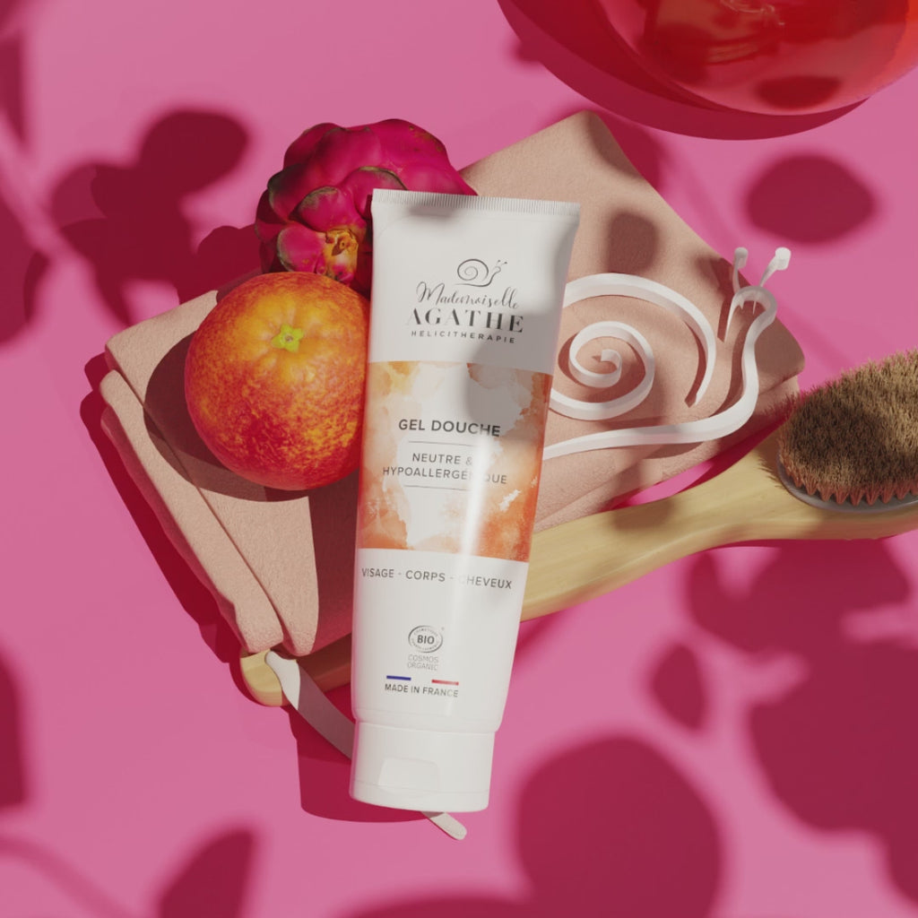 Gel douche à la bave d'escargot bio - pour toute la famille
